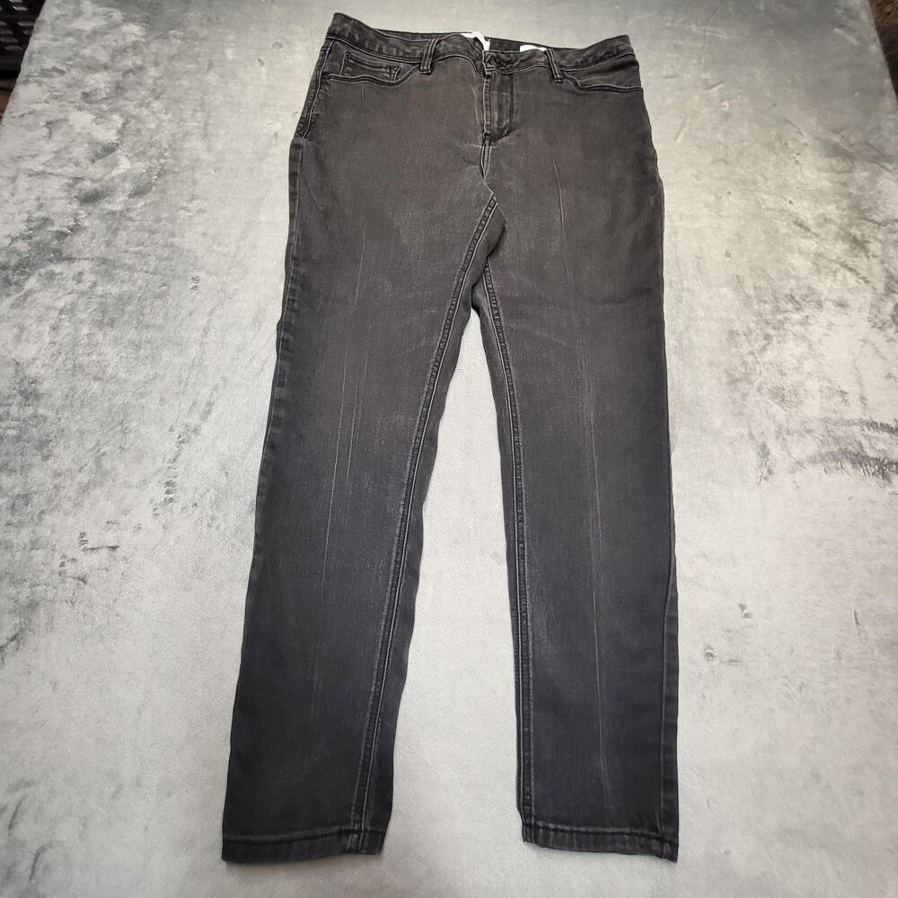 Kensie Jeans Womens 12/31 Black Effortless‎ Ankle Mid Rise Slim Stretch 5-Pocket